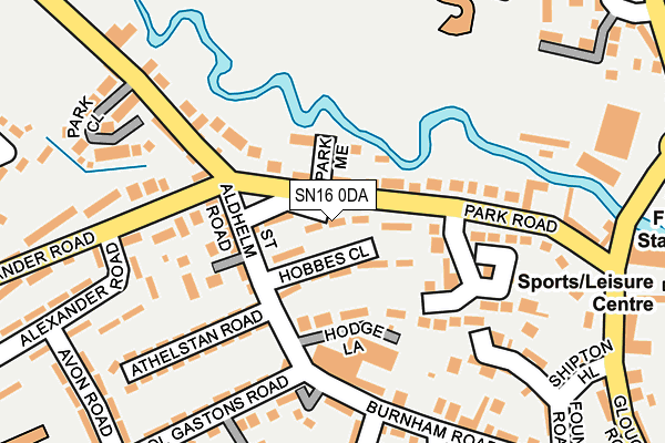 SN16 0DA map - OS OpenMap – Local (Ordnance Survey)