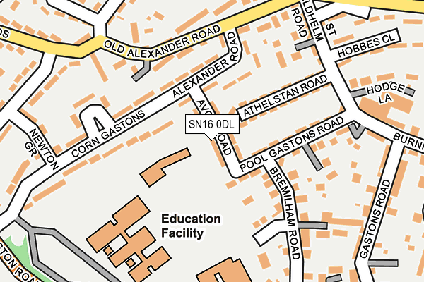 SN16 0DL map - OS OpenMap – Local (Ordnance Survey)