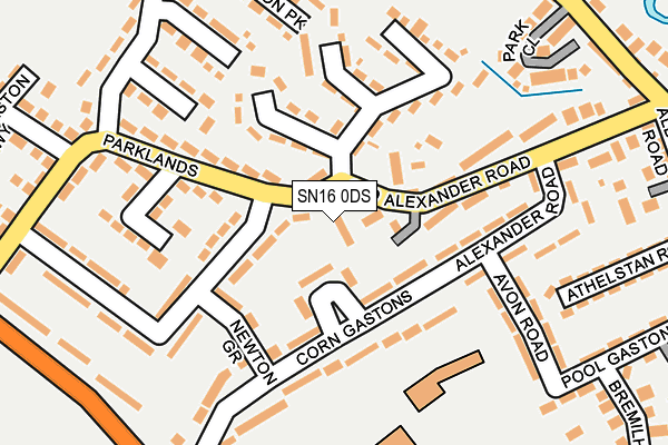 SN16 0DS map - OS OpenMap – Local (Ordnance Survey)