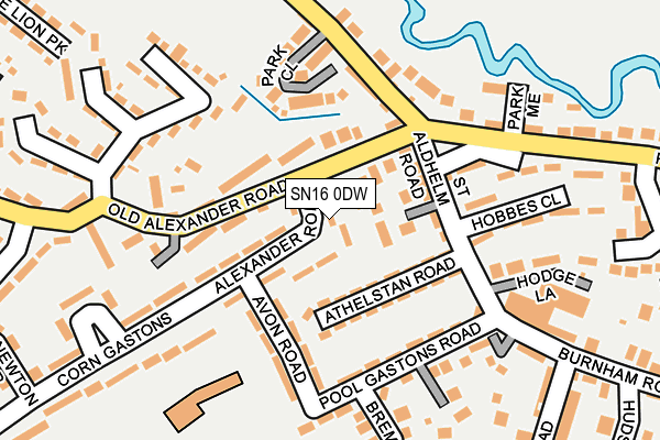 SN16 0DW map - OS OpenMap – Local (Ordnance Survey)