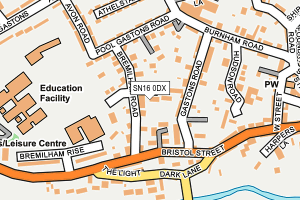SN16 0DX map - OS OpenMap – Local (Ordnance Survey)