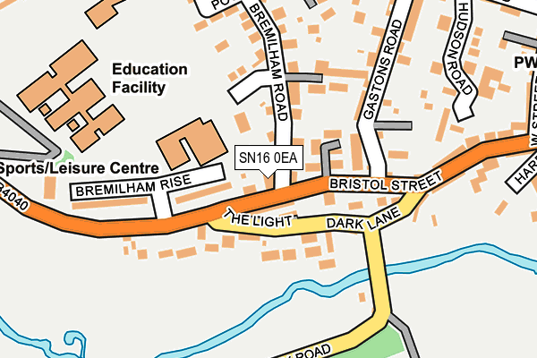 SN16 0EA map - OS OpenMap – Local (Ordnance Survey)