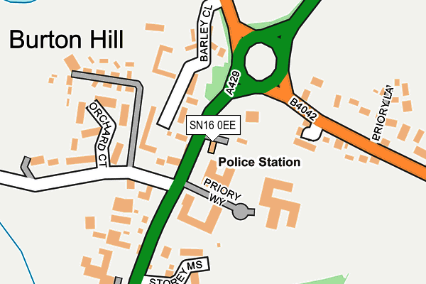 SN16 0EE map - OS OpenMap – Local (Ordnance Survey)