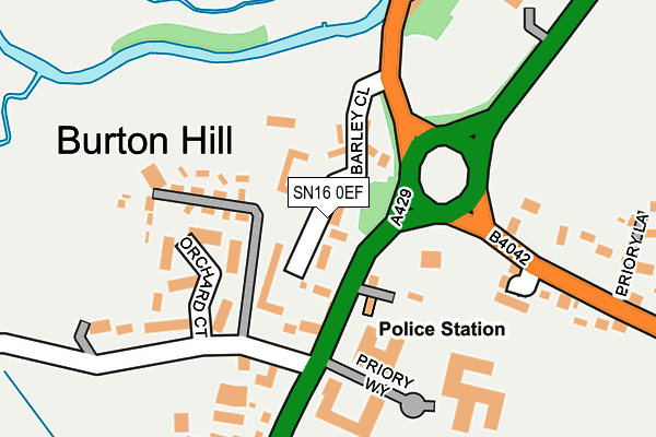 SN16 0EF map - OS OpenMap – Local (Ordnance Survey)