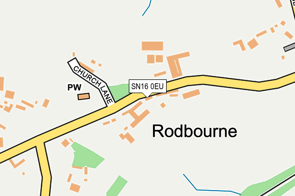 SN16 0EU map - OS OpenMap – Local (Ordnance Survey)