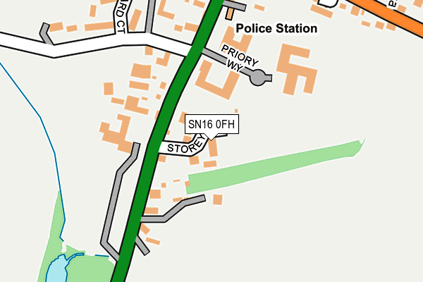 SN16 0FH map - OS OpenMap – Local (Ordnance Survey)