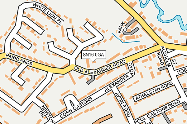 SN16 0GA map - OS OpenMap – Local (Ordnance Survey)