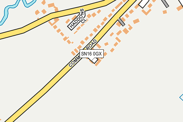 SN16 0GX map - OS OpenMap – Local (Ordnance Survey)