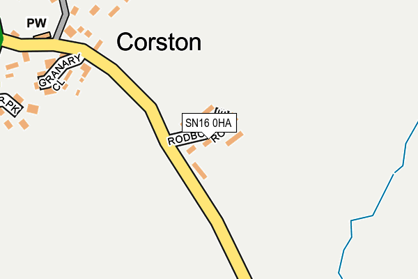 SN16 0HA map - OS OpenMap – Local (Ordnance Survey)