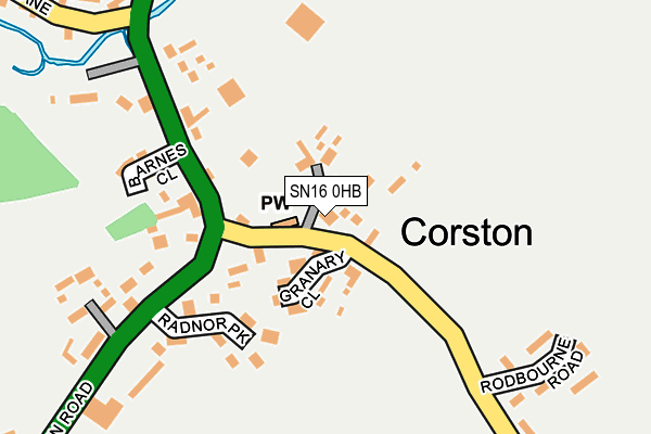 SN16 0HB map - OS OpenMap – Local (Ordnance Survey)