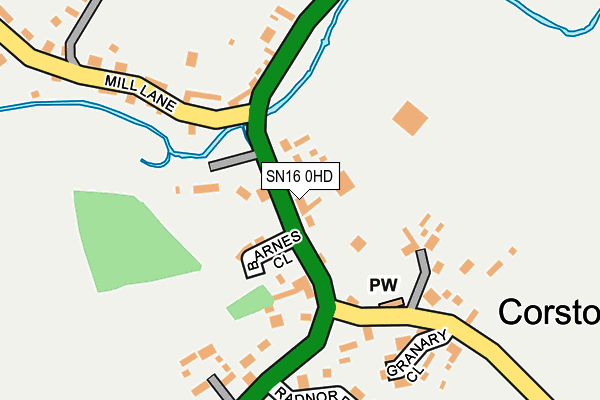 SN16 0HD map - OS OpenMap – Local (Ordnance Survey)
