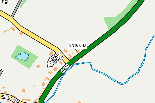 SN16 0HJ map - OS OpenMap – Local (Ordnance Survey)
