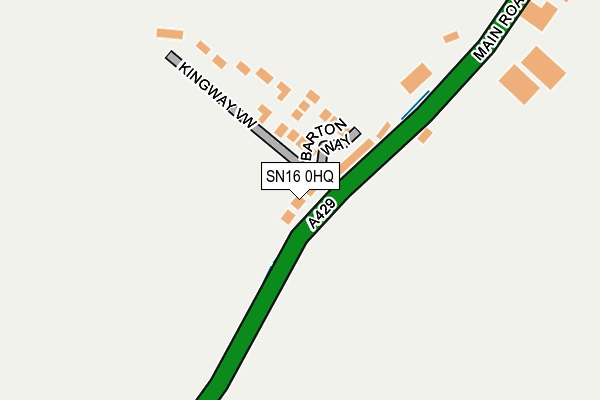 SN16 0HQ map - OS OpenMap – Local (Ordnance Survey)