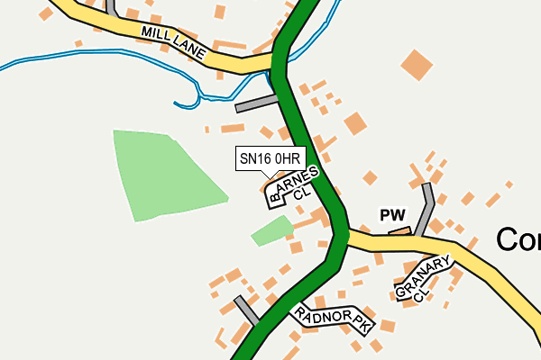 SN16 0HR map - OS OpenMap – Local (Ordnance Survey)