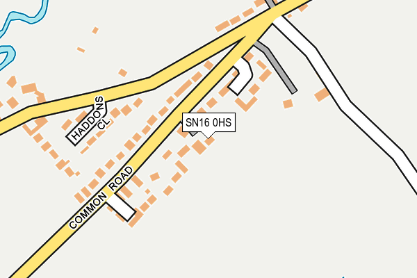 SN16 0HS map - OS OpenMap – Local (Ordnance Survey)