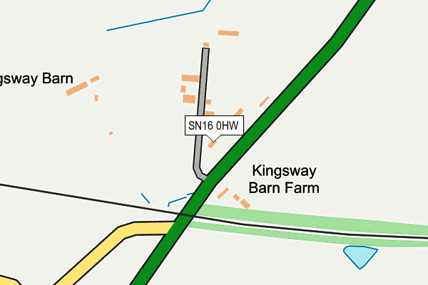 SN16 0HW map - OS OpenMap – Local (Ordnance Survey)