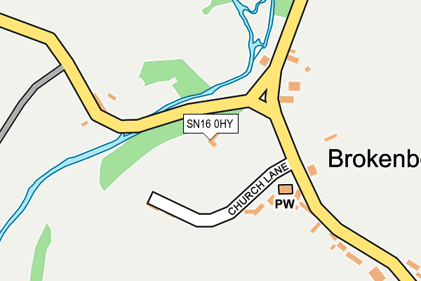 SN16 0HY map - OS OpenMap – Local (Ordnance Survey)