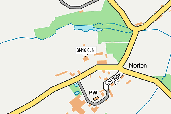 SN16 0JN map - OS OpenMap – Local (Ordnance Survey)