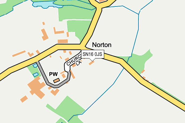 SN16 0JS map - OS OpenMap – Local (Ordnance Survey)