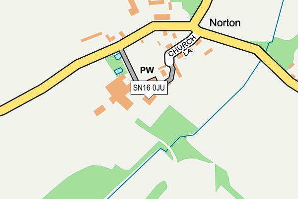 SN16 0JU map - OS OpenMap – Local (Ordnance Survey)