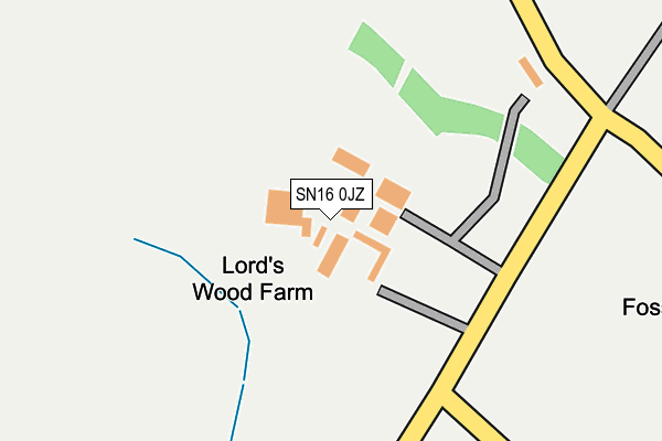 SN16 0JZ map - OS OpenMap – Local (Ordnance Survey)
