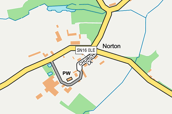 SN16 0LE map - OS OpenMap – Local (Ordnance Survey)