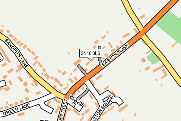 SN16 0LS map - OS OpenMap – Local (Ordnance Survey)