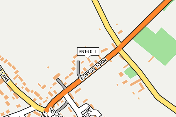 SN16 0LT map - OS OpenMap – Local (Ordnance Survey)