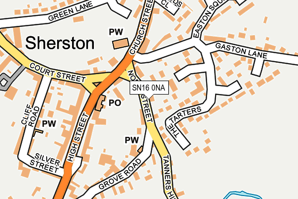 SN16 0NA map - OS OpenMap – Local (Ordnance Survey)