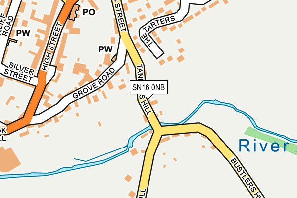 SN16 0NB map - OS OpenMap – Local (Ordnance Survey)