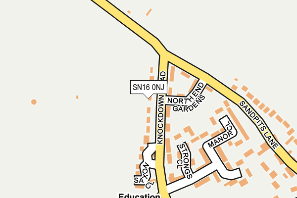SN16 0NJ map - OS OpenMap – Local (Ordnance Survey)