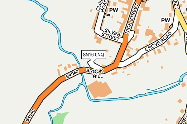 SN16 0NQ map - OS OpenMap – Local (Ordnance Survey)