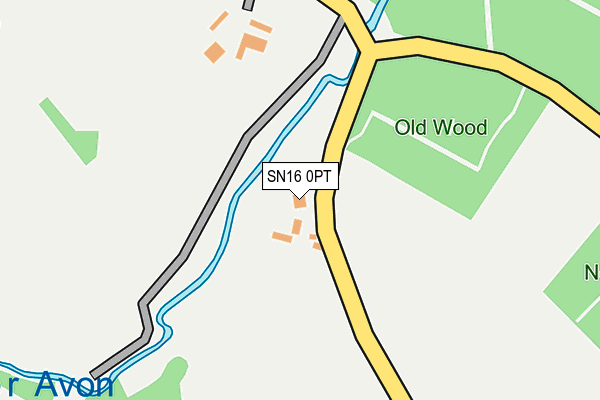 SN16 0PT map - OS OpenMap – Local (Ordnance Survey)