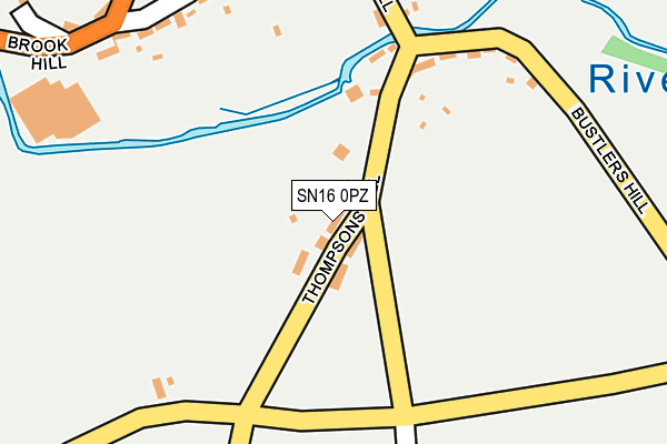 SN16 0PZ map - OS OpenMap – Local (Ordnance Survey)