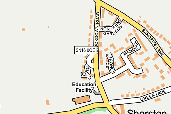 SN16 0QE map - OS OpenMap – Local (Ordnance Survey)