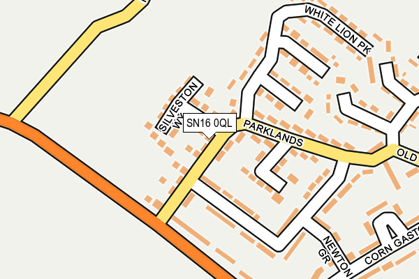 SN16 0QL map - OS OpenMap – Local (Ordnance Survey)