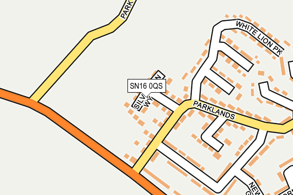 SN16 0QS map - OS OpenMap – Local (Ordnance Survey)