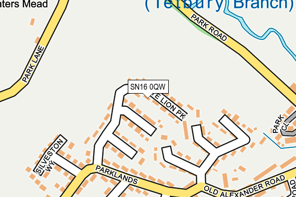 SN16 0QW map - OS OpenMap – Local (Ordnance Survey)
