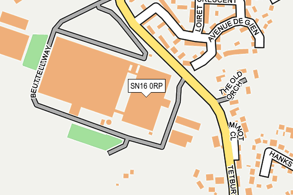 SN16 0RP map - OS OpenMap – Local (Ordnance Survey)
