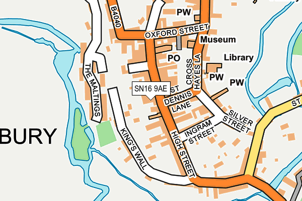 SN16 9AE map - OS OpenMap – Local (Ordnance Survey)