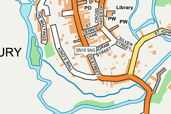 SN16 9AG map - OS OpenMap – Local (Ordnance Survey)