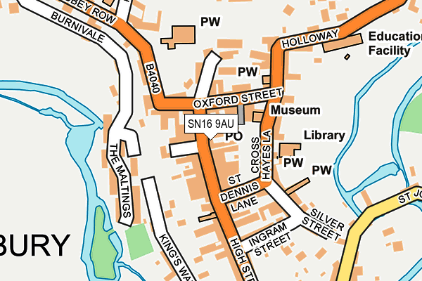 Map of MALMESBURY (2016) LTD at local scale