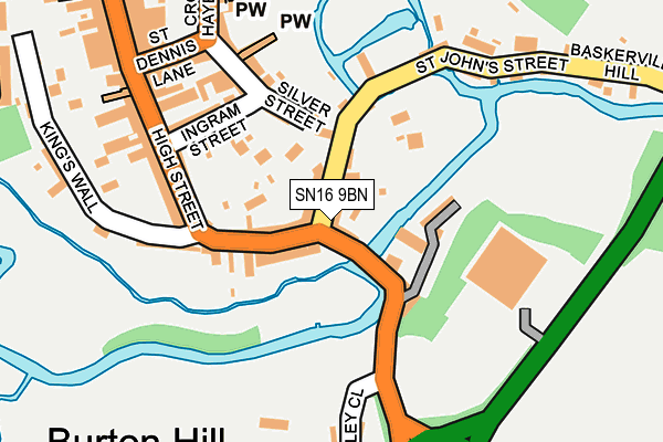 SN16 9BN map - OS OpenMap – Local (Ordnance Survey)