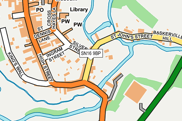 SN16 9BP map - OS OpenMap – Local (Ordnance Survey)