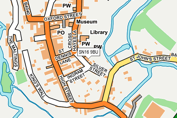 SN16 9BU map - OS OpenMap – Local (Ordnance Survey)
