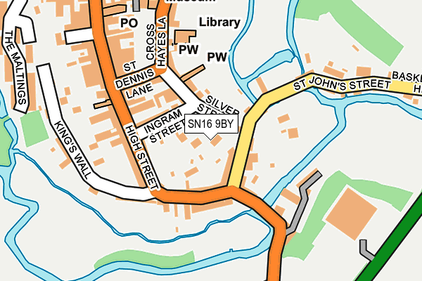 SN16 9BY map - OS OpenMap – Local (Ordnance Survey)