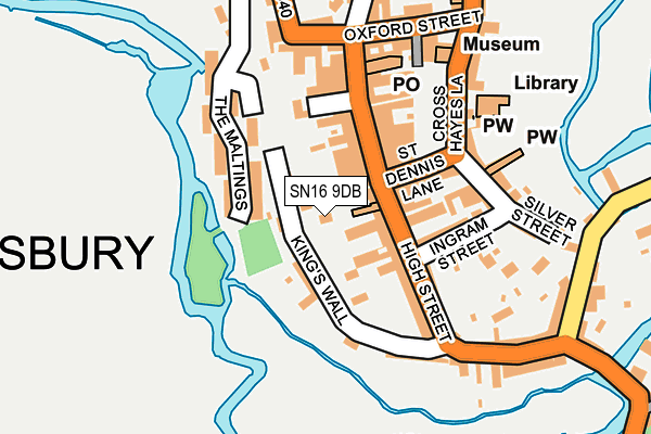 SN16 9DB map - OS OpenMap – Local (Ordnance Survey)