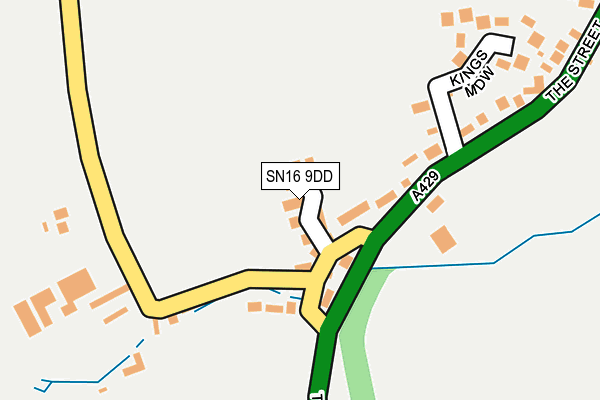 SN16 9DD map - OS OpenMap – Local (Ordnance Survey)