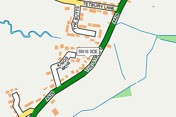 SN16 9DE map - OS OpenMap – Local (Ordnance Survey)