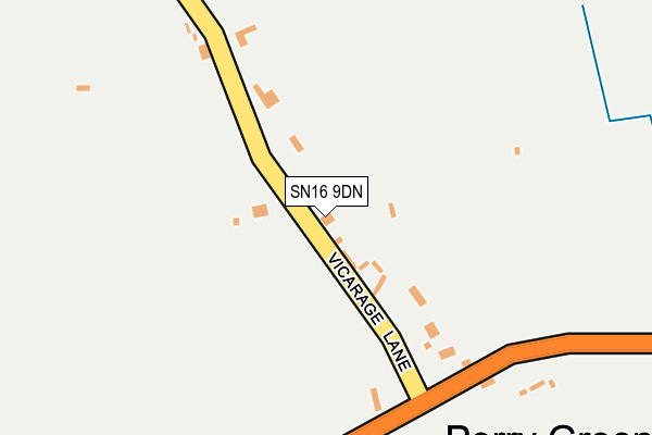 SN16 9DN map - OS OpenMap – Local (Ordnance Survey)